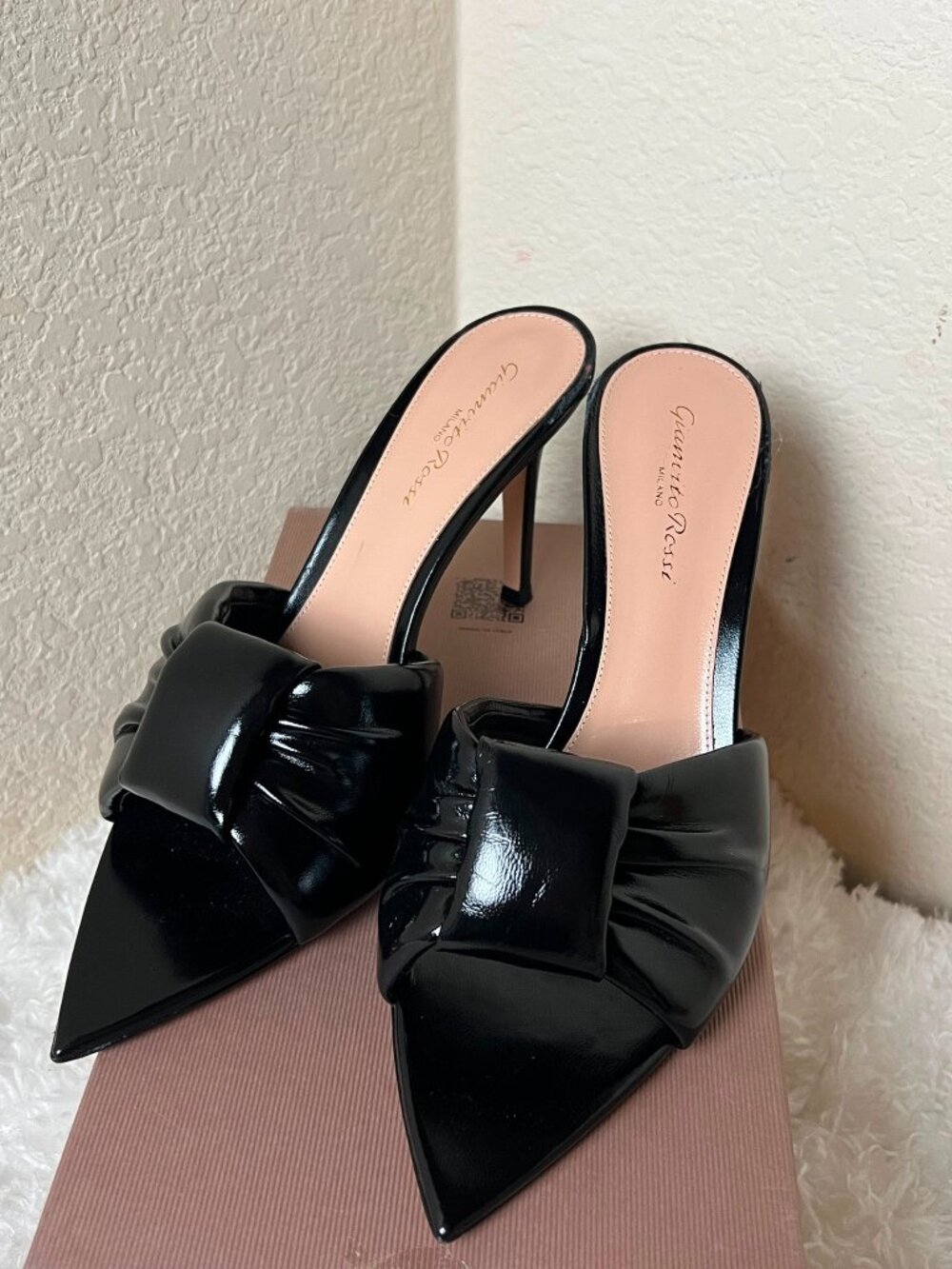 Gianvito Rossi Patent Leather Love Mules